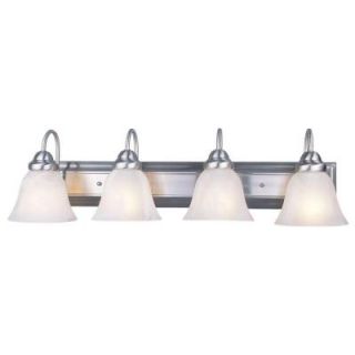 Tulen Lawrence 4 Light Brushed Nickel Incandescent Bath Vanity Light CLI JB311 4V BN