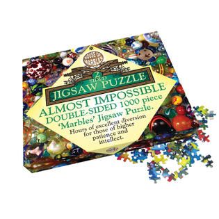 House of Marbles Almost Impossible Double sided Marble Jigsaw Puzzle