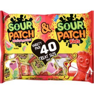 Sour Patch Kids & Sour Patch Watermelon Candy Variety Pack, 40 count, 24 oz