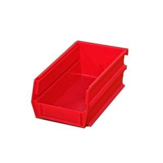 Triton Products 5 3/8 in. L x 4 1/8 in. W x 3 in. H Red Stacking, Hanging, Interlocking Polypropylene Bins (10 Count) 3 210R 10