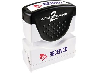 Accustamp2 035537 Accustamp2 Shutter Stamp with Microban, Red/Blue, RECEIVED 1 5/8 x 1/2