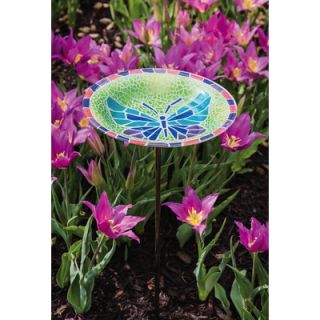 Vibrant Butterfly Bird Bath by Evergreen Flag & Garden