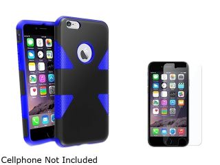 Insten Black / Blue PC Slim Hybrid Case Cover + Clear Screen Protector for Apple iPhone 6 Plus 5.5" 1985009