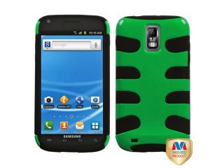 Fishbone Dual Layer Hybrid Natural Dark Green/Black Phone Protector Case for Samsung Galaxy S II (T Mobile)