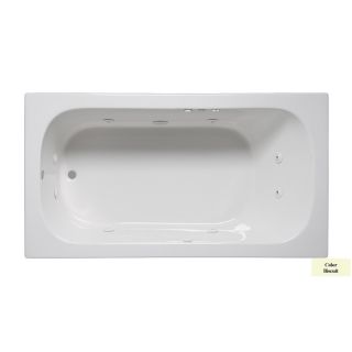 Laurel Mountain Butler Iv 1 Person Biscuit Acrylic Rectangular Whirlpool Tub (Common 36 in x 72 in; Actual 22 in x 36 in x 72 in)