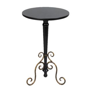 Black Finish Round Accent Table   15864983   Shopping