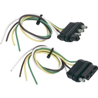 Hopkins Towing Solutions 4-Wire Flat Set — 12in. Vehicle End, 12in. Trailer End, Model# 48175  Adapters   Connectors