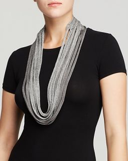 Eileen Fisher Metallic Fabric Necklace, 18"