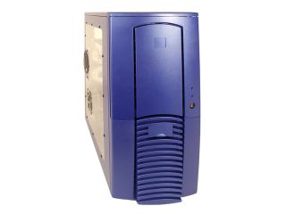 CHENMING ATX 601AE Blue Aluminum ATX Full Tower Computer Case