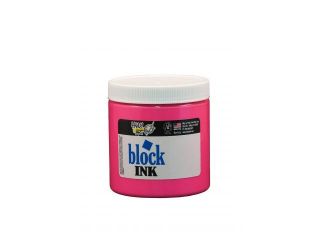 Handy Art 309 151 8Oz Water Soluble Block Printing Ink Jar   Fluorescent Pink