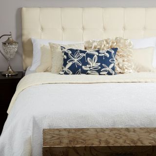 Humble + Haute Stratton Ivory Linen Queen Tufted Upholstered Headboard