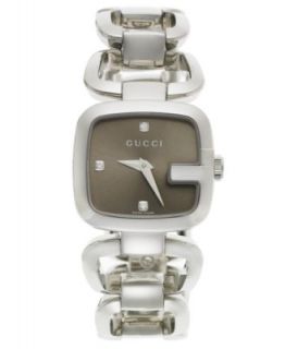 Gucci Watch, Womens Swiss G Gucci Diamond Accent Stainless Steel Link