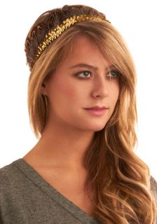 In High Feather Headband  Mod Retro Vintage Hair Accessories