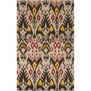 Safavieh Handmade Ikat Beige/ Brown Wool Rug (5 x 8)   14645510