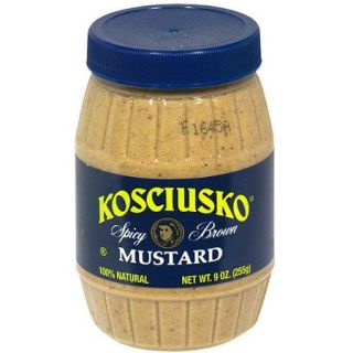 Kosciusko Spicy Mustard Brown, 8 oz (Pack of 6)