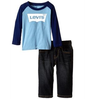 Levis Kids Knit Raglan And Pants Set Infant Blue Depths Midnight