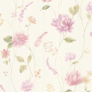 Brewster Hanne Purple Floral Pattern Wallpaper   Tools   Painting
