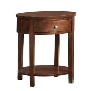 Oxford Creek  Sienna Oval Espresso Accent Table Nightstand