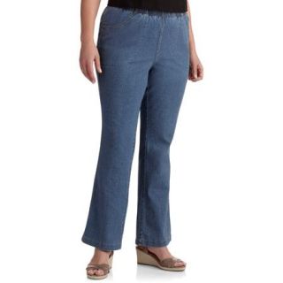 Just My Size Women&#8217;s Plus Size 4 Pocket Pull On Bootcut Stretch Jeans