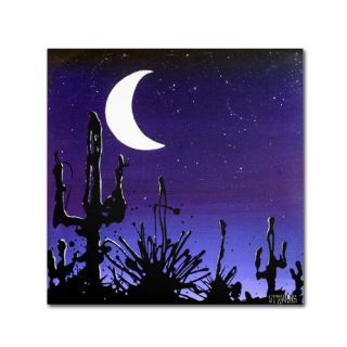 Trademark Fine Art Desert Moon by Roderick Stevens Painting Print on