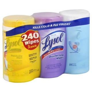 Lysol Disinfecting Cleaning Wipes, Variety Value Pack, 240 Count