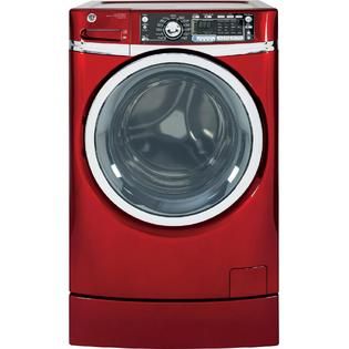 GE  4.8 cu. ft. RightHeight™ Design Front Load Washer   Red ENERGY