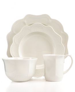 Martha Stewart Collection Belle Mead White 4 Pc. Place Setting, Only