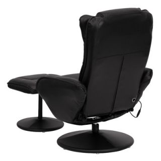 Flash Furniture Leather Heated Reclining Massage Chair and Ottoman