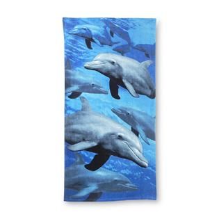 Photorealistic Beach Towel   Dolphins   Home   Bed & Bath   Bath