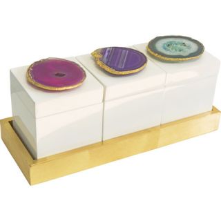Bel Air 4 Piece Box on Tray Set by Couture, Inc.