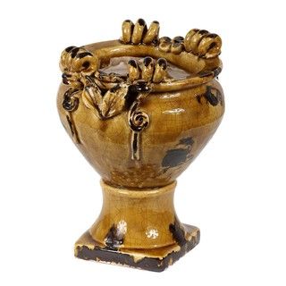 Privilege Mustard Tuscan Ceramic Vase