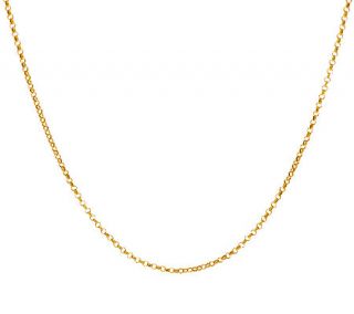 Vicenza Gold 36 Round Rolo Link Chain Necklace 14K, 1.9g —