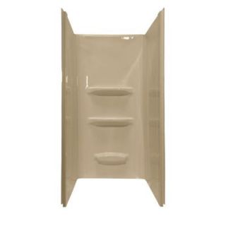 Lyons Industries Elite 32 in. x 32 in. x 69 in. 3 Piece Direct to Stud Shower Wall Kit in Almond LES023269