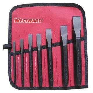 Westward Cold Chisel Set, Hex, Carbon Tool Steel, 24N070