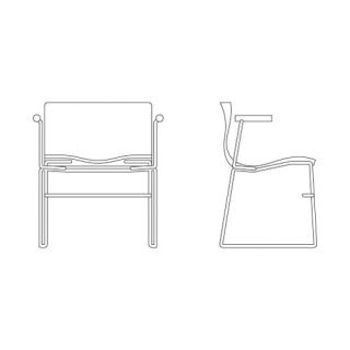 Handkerchief Non Stacking Arm Chair by Knoll ®