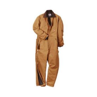 WILLIAMSON DICKIE MFG. Insulated Coveralls, Regular Fit, Brown Duck, Men's XL
