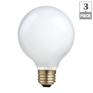 Philips EcoVantage 40 Watt Halogen G25 White Decorative Globe Light Bulb (3 Pack) 433698