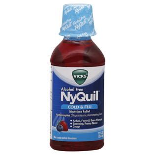 NyQuil Cold & Flu, Nighttime Relief, Alcohol Free, 12 fl oz (354 ml)