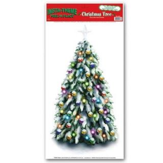Pack of 12 Christmas Tree Peel 'N Place Holiday Decorations 24"