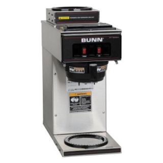 Bunn Pourover 64 oz. Commercial Coffee Brewer with Two Warmers in Stainless Steel 13300.0002