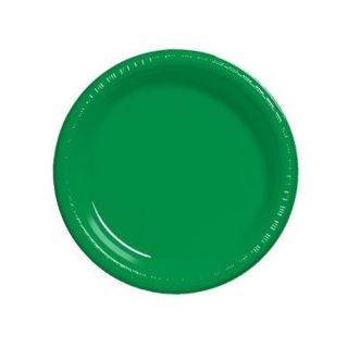 Club Pack of 240 Emerald Green Disposable Plastic Party Lunch Plates 7"