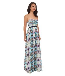 adrianna papell double twisted strapless gown