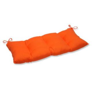 Pillow Perfect Outdoor/ Indoor Sundeck Orange Wrought Iron Loveseat Cushion
