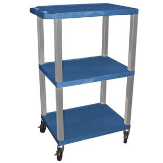Offex Mobile 42 inch Tuffy Cart with Storage Shelf, Nickel Legs