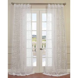 EFF Zara White 84 inch, 96 inch, 108 inch, 120 inch Curtain Panel