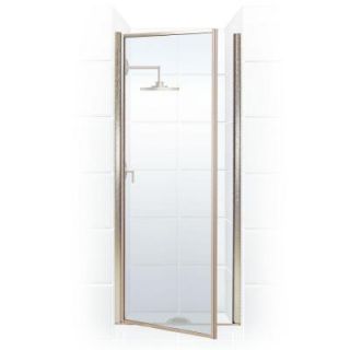 Coastal Shower Doors Legend Series 33 in. x 64 in. Framed Hinged Shower Door in Brushed Nickel with Clear Glass L33.66N C