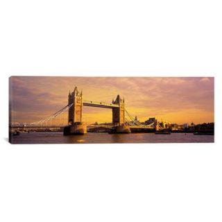 iCanvas Panoramic Tower Bridge London England Photographic Print on Canvas