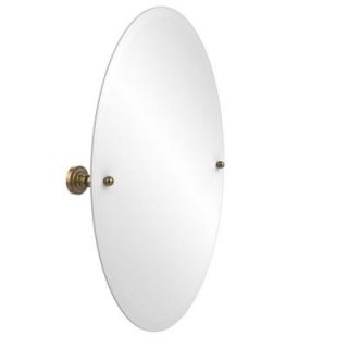 Allied Brass Dottingham Collection 21 in. x 29 in. Frameless Oval Single Tilt Mirror with Beveled Edge in Brushed Bronze DT 91 BBR