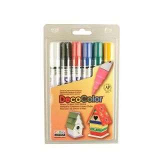 Marvy Uchida DecoColor Primary Set Broad Point Paint Marker (6 Piece) 300 6A