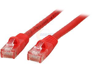 Coboc CY CAT6 03 RD 3ft. 24AWG Snagless Cat 6 Red Color 550MHz UTP Ethernet Stranded Copper Patch cord /Molded Network lan Cable